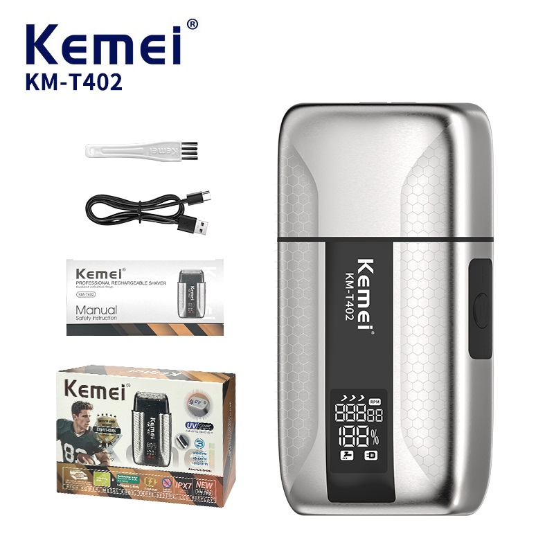 Speed Pourer Cap - Kemei T402 プロフェッショナルバリカン メンズ用 防水電動往復式シェーバー バリカン