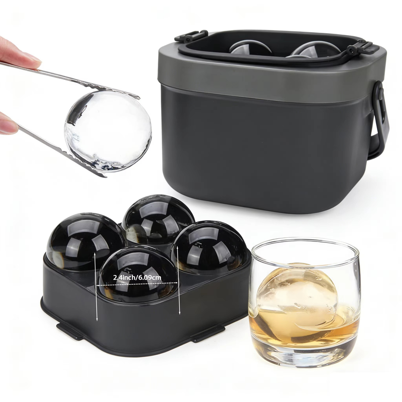 透明度の高い氷球メーカー。ウィスキー、カクテル、バーボン用の - Ice Mold Sphere のレビューと価格